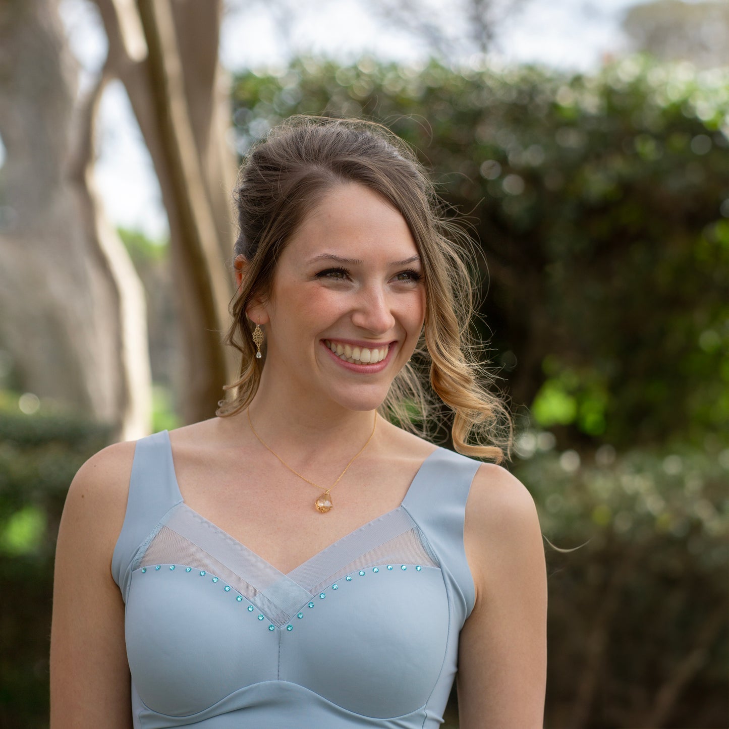 "Hera" Light Blue and Teal Sports Bra and Yoga Pants